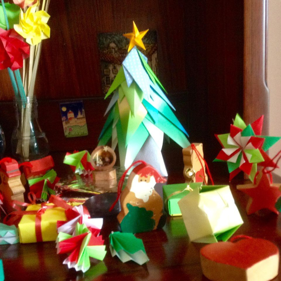 Origami Christmas Tree Ornaments Origami Christmas Tree And Origami Ornaments Natalia Beccerra Cano