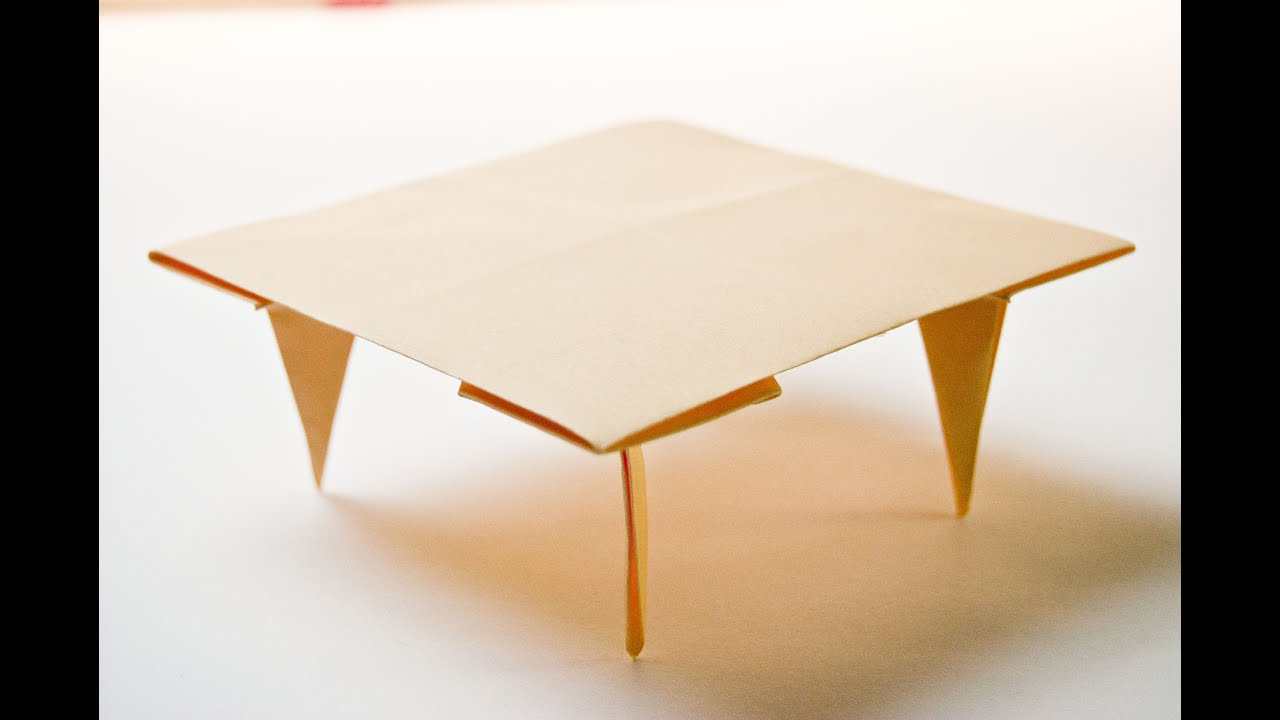Origami Coffee Table How To Make A Paper Table Origami