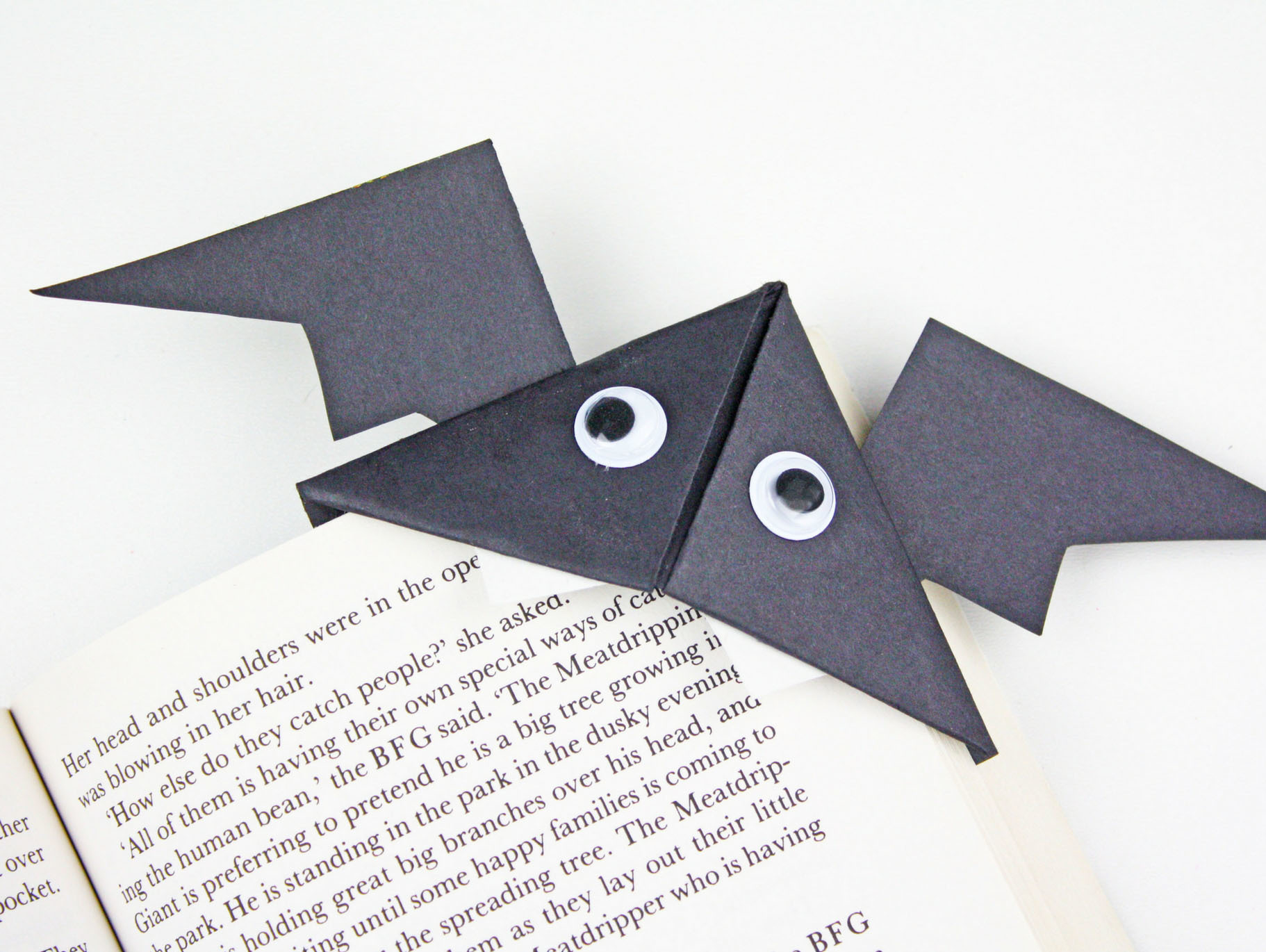 Origami Corner Bookmark Bat Bookmark Craft Fun365