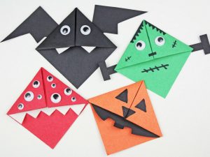 Origami Corner Bookmark Bat Bookmark Craft Fun365