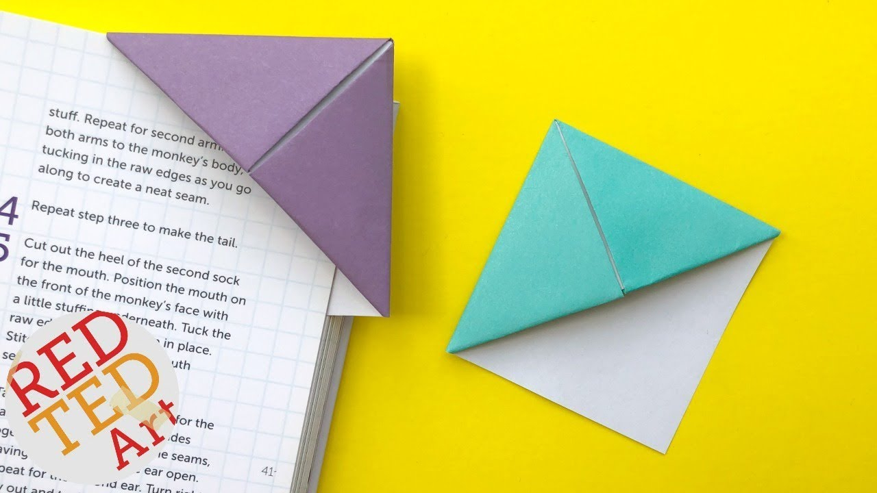 Origami Corner Bookmark Easy Origami Bookmark Corner How To Make A Corner Bookmark Diy