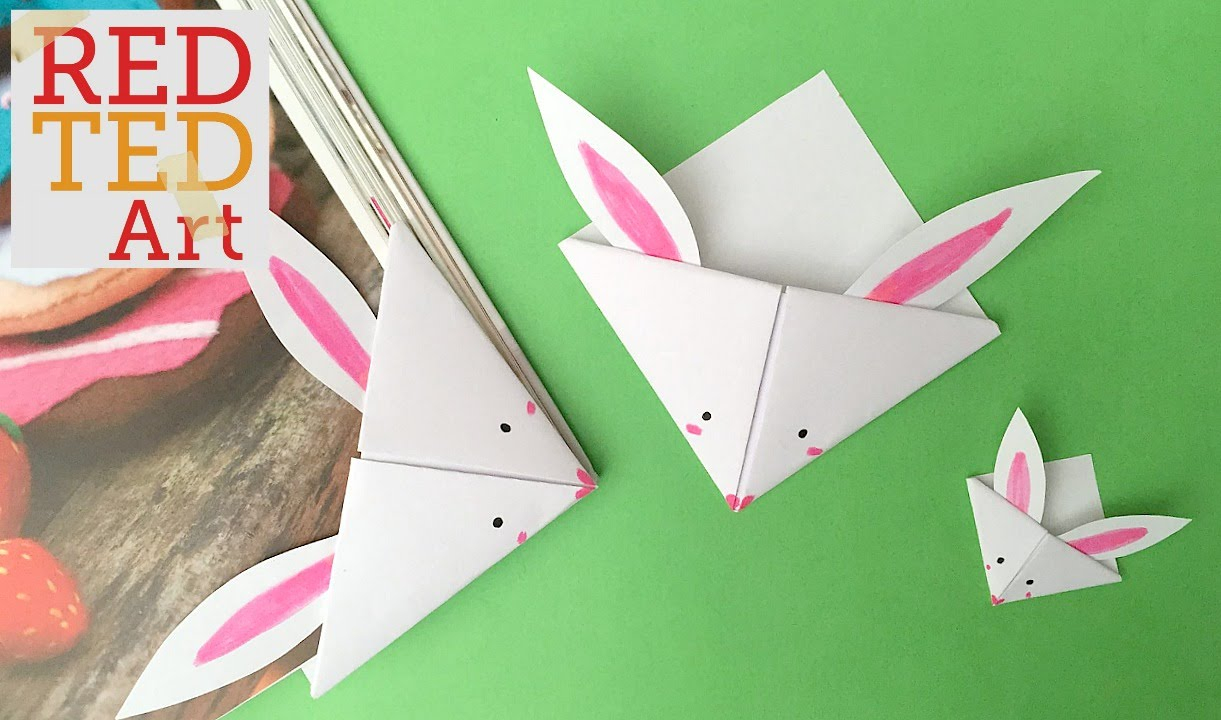 Origami Corner Bookmark Easy Paper Bunny Bookmark Corner Bonus Video