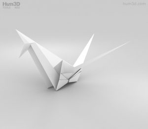 Origami Crane Clipart Origami Crane 3d Model