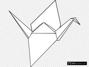 Origami Crane Clipart Origami Crane Clip Art Icon And Svg Svg Clipart