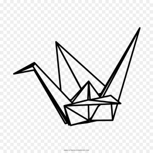 Origami Crane Clipart School Black And White Png Download 10001000 Free Transparent