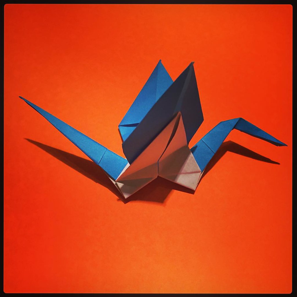Origami Crane Flapping Flapping Bird Wearing A Crane Costume Designed Wensdy W Flickr