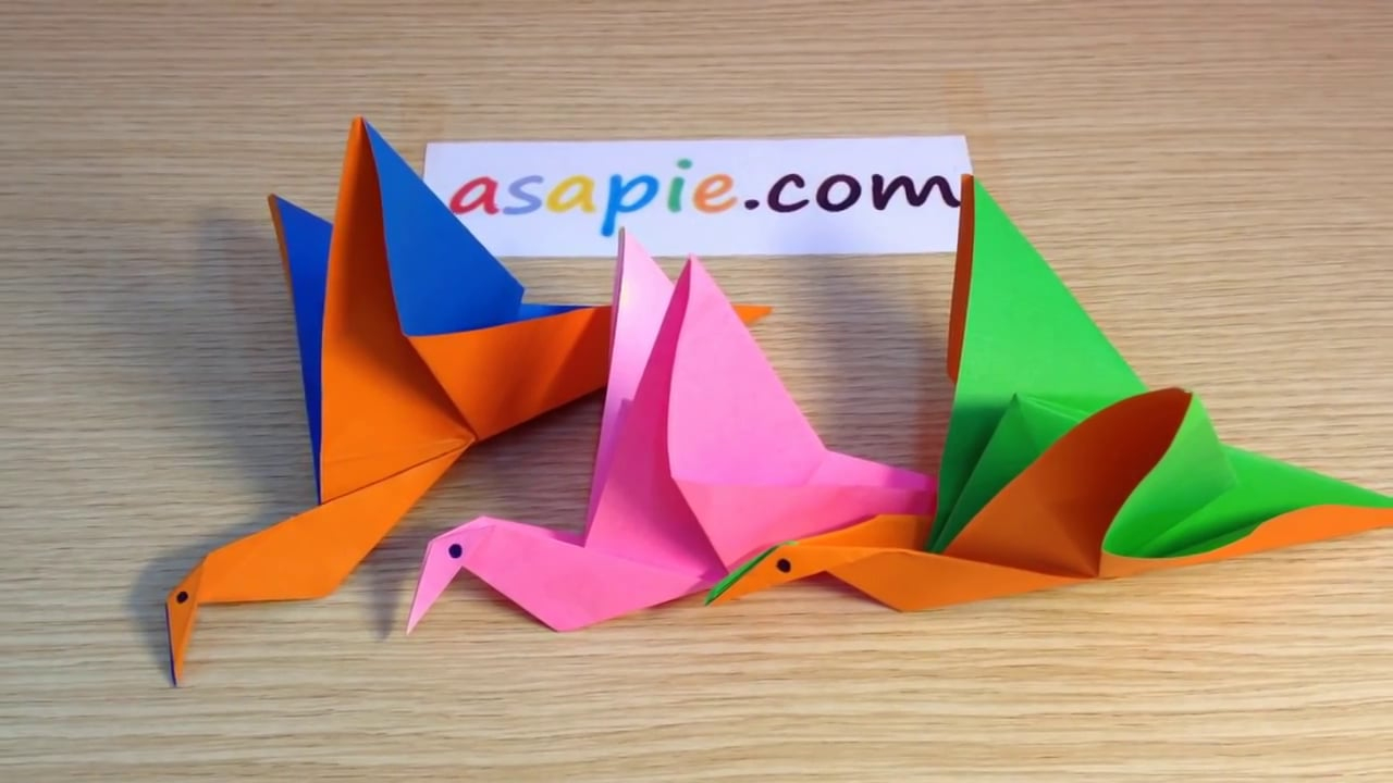 Origami Crane Flapping Origami Bird Instructions How To Make Origami Flapping Bird