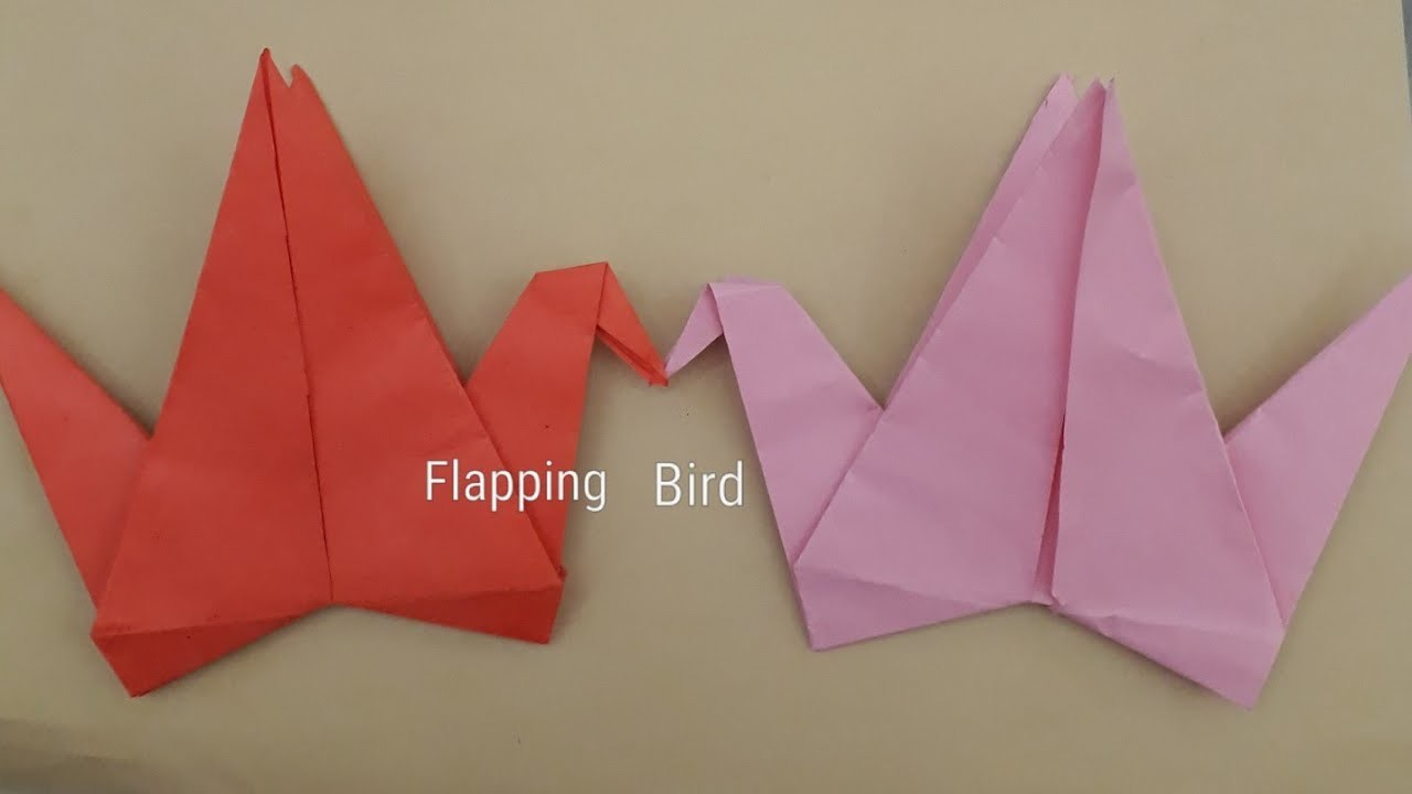 Origami Crane Flapping Paper Flapping Birdhow To Make An Origami Flapping Bird Origami