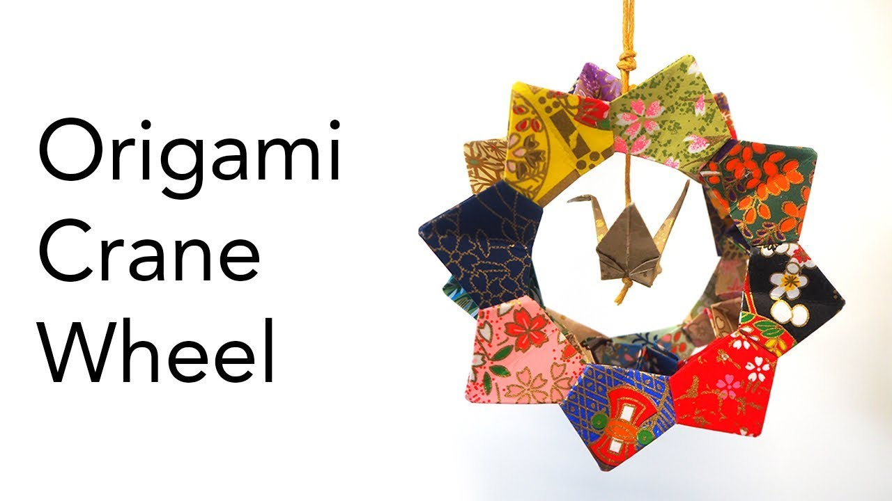 Origami Crane Ornament Christmas Tutorial For Origami Crane Wheel Decoration