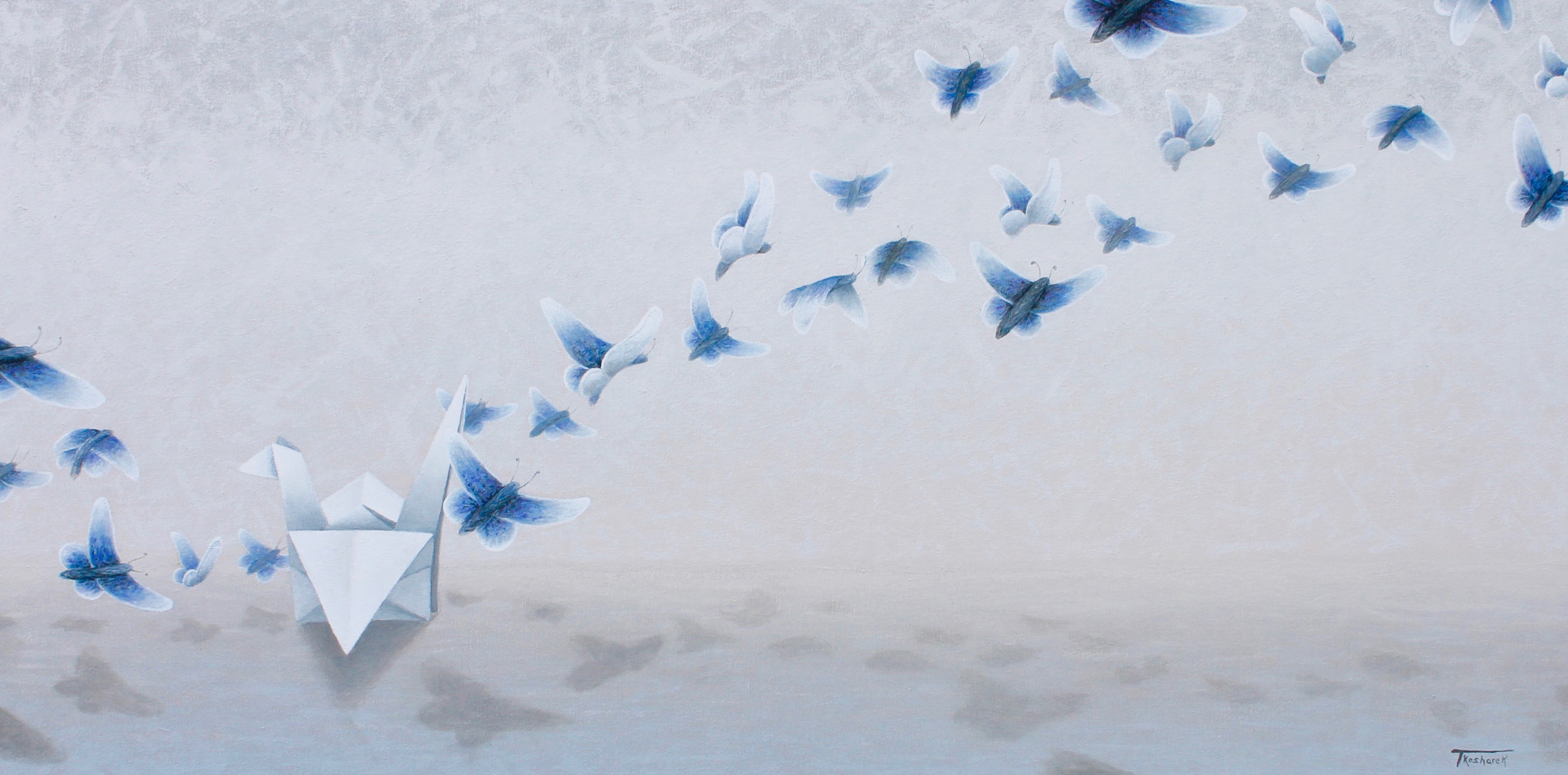 Origami Crane Symbolism Origami Crane Paintings Todd Kosharek