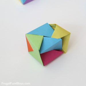 Origami Cube Instructions How To Fold Origami Paper Cubes Frugal Fun For Boys And Girls