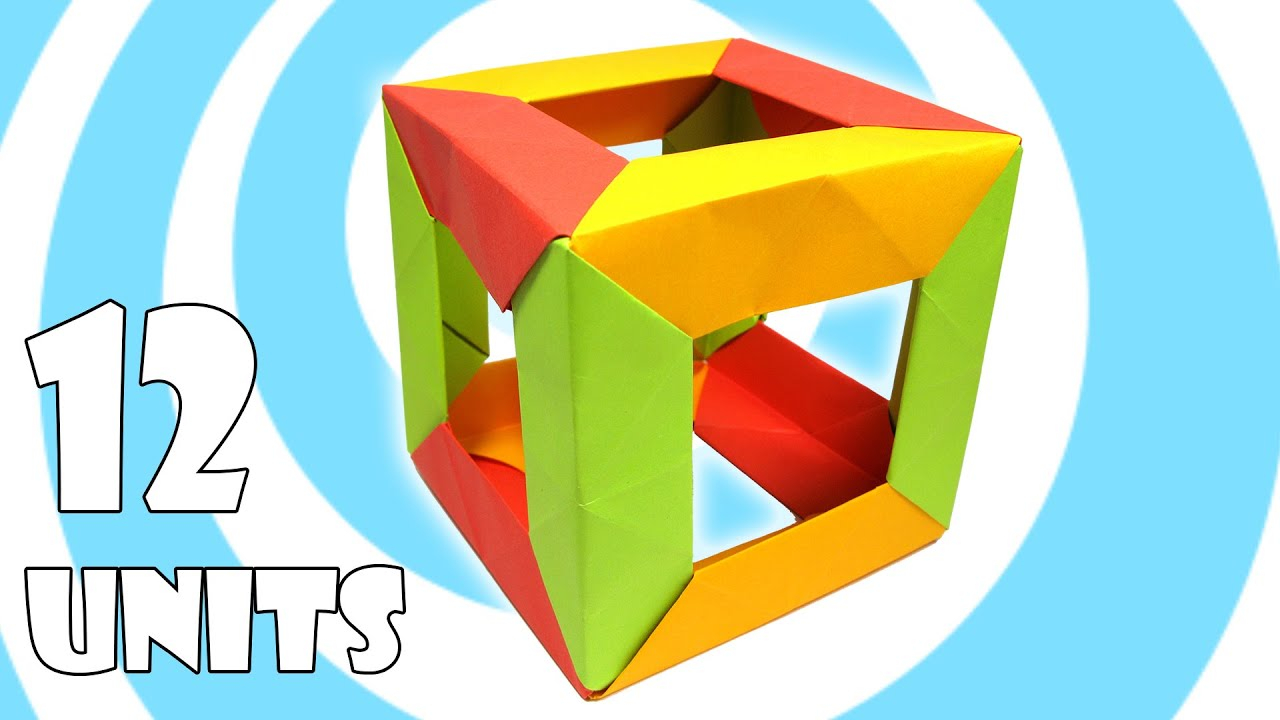 Origami Cube Instructions Modular Origami Cube Tutorial 12 Units Tomoko Fuse