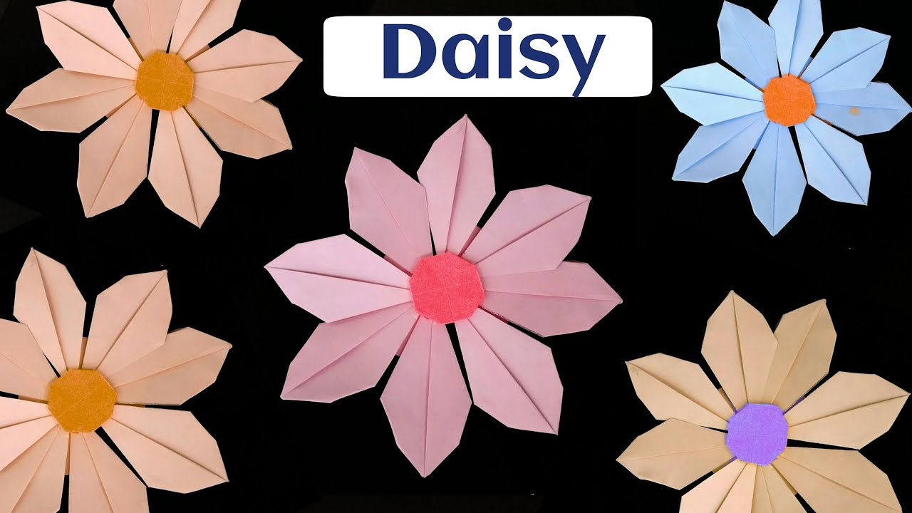 Origami Daisy Instructions How To Make A Paper Daisy Flower Modular Origami