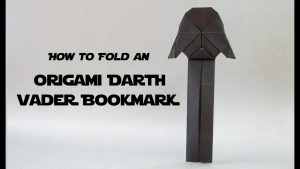 Origami Darth Vader Easy Origami Darth Vader Bookmark Tutorial Star Wars