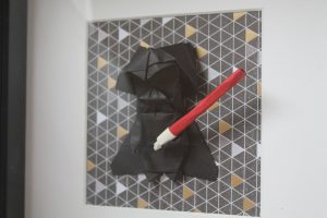 Origami Darth Vader Handmade Paper Origami Darth Vader Frame Star Wars Fan Art Fathers Day Anniversary Valentines Day Housewarming Engagement