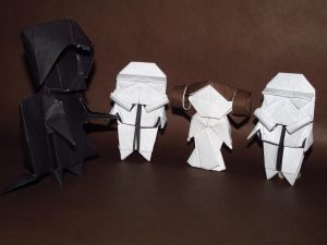 Origami Darth Vader How Cool Is This Origami Darth Vader Leia And Storm Troopers