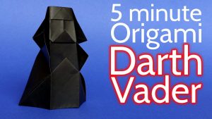 Origami Darth Vader How To Make An Origami Darth Vader From Star Wars In 5 Minutes Tutorial Stphane Gigandet