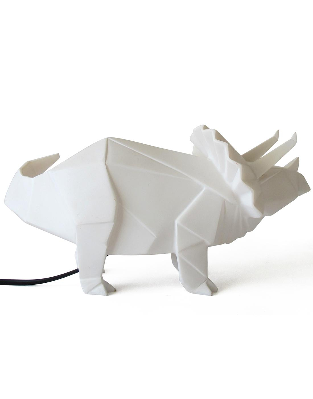 Origami Dinosaur Triceratops Disaster Designs Retro Triceratops Dinosaur Origami Lamp In White