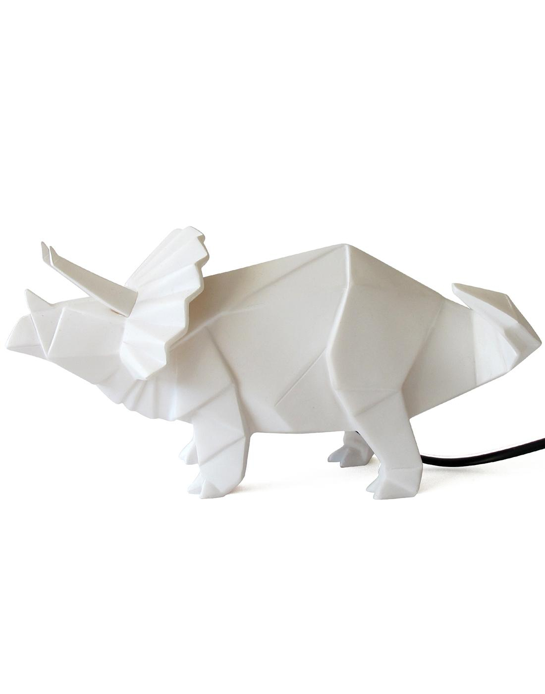 Origami Dinosaur Triceratops Disaster Designs Retro Triceratops Dinosaur Origami Lamp In White