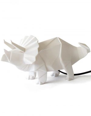 Origami Dinosaur Triceratops Disaster Designs Retro Triceratops Dinosaur Origami Lamp In White