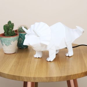 Origami Dinosaur Triceratops Disaster Designs White Origami Triceratops Dinosaur Led Night Light