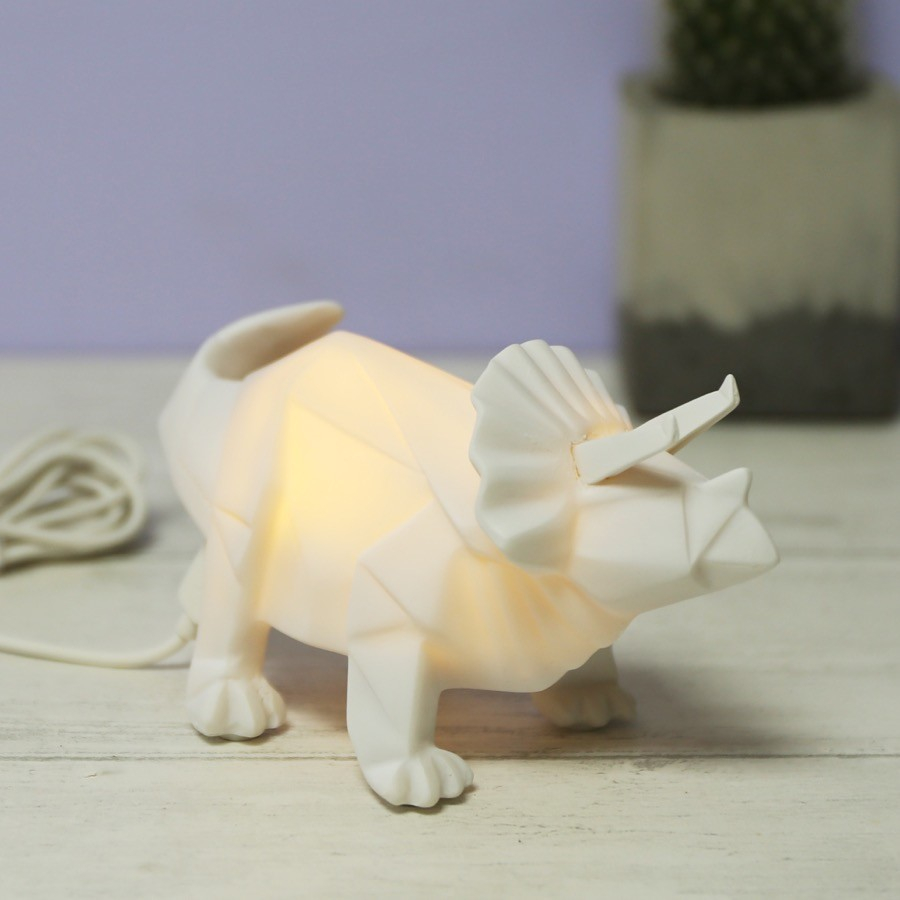 Origami Dinosaur Triceratops House Of Disaster Mini Led Origami Triceratops Dinosaur Night Light