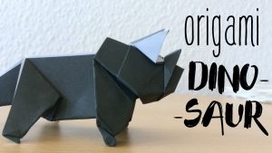 Origami Dinosaur Triceratops How To Make A Origami Dinosaur Triceratop Paper Dinosaur