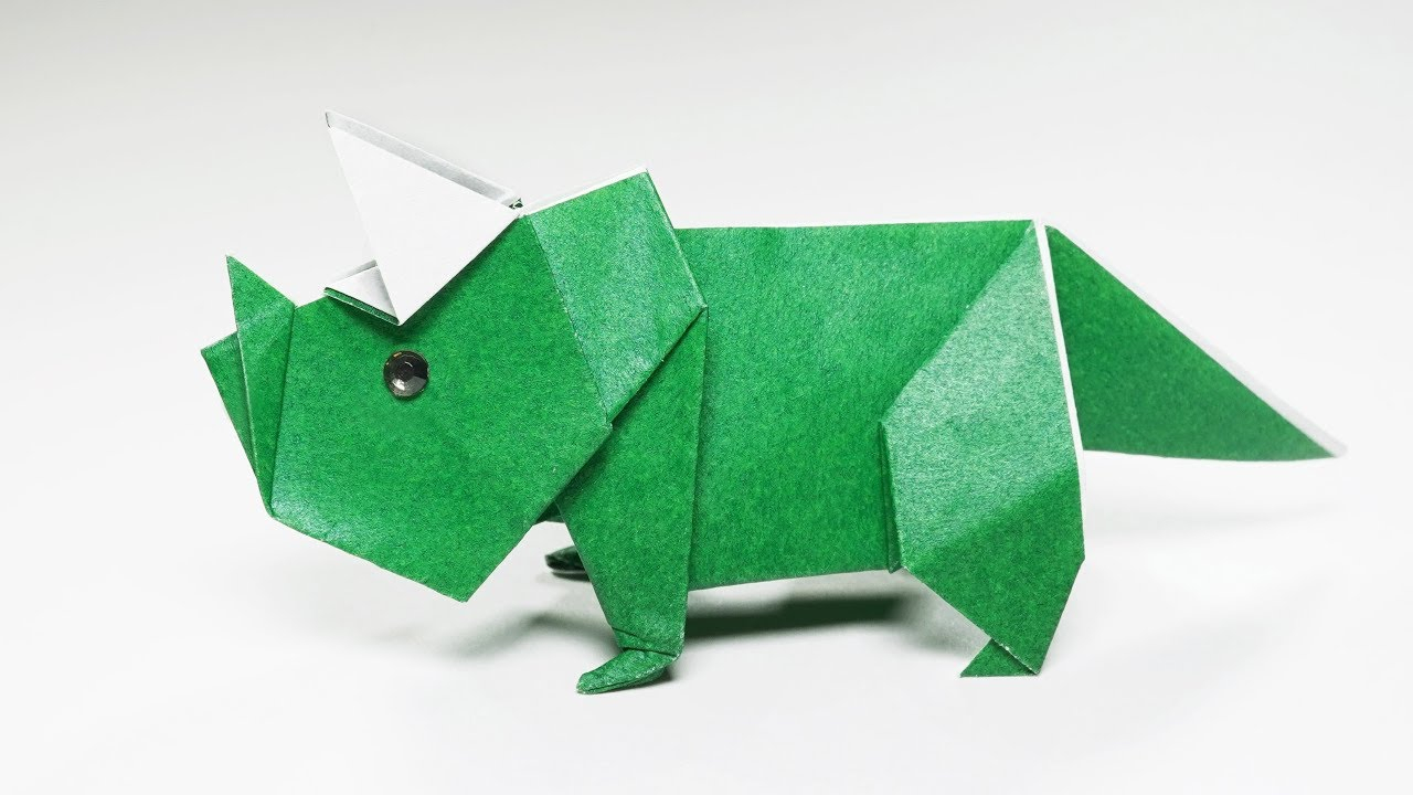 Origami Dinosaur Triceratops Origami Dinosaur Triceratops Fernando Gilgado Gomez Paper Crafts 1101