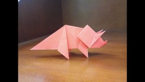 Origami Dinosaur Triceratops Origami Easy Dinosaur Triceratops