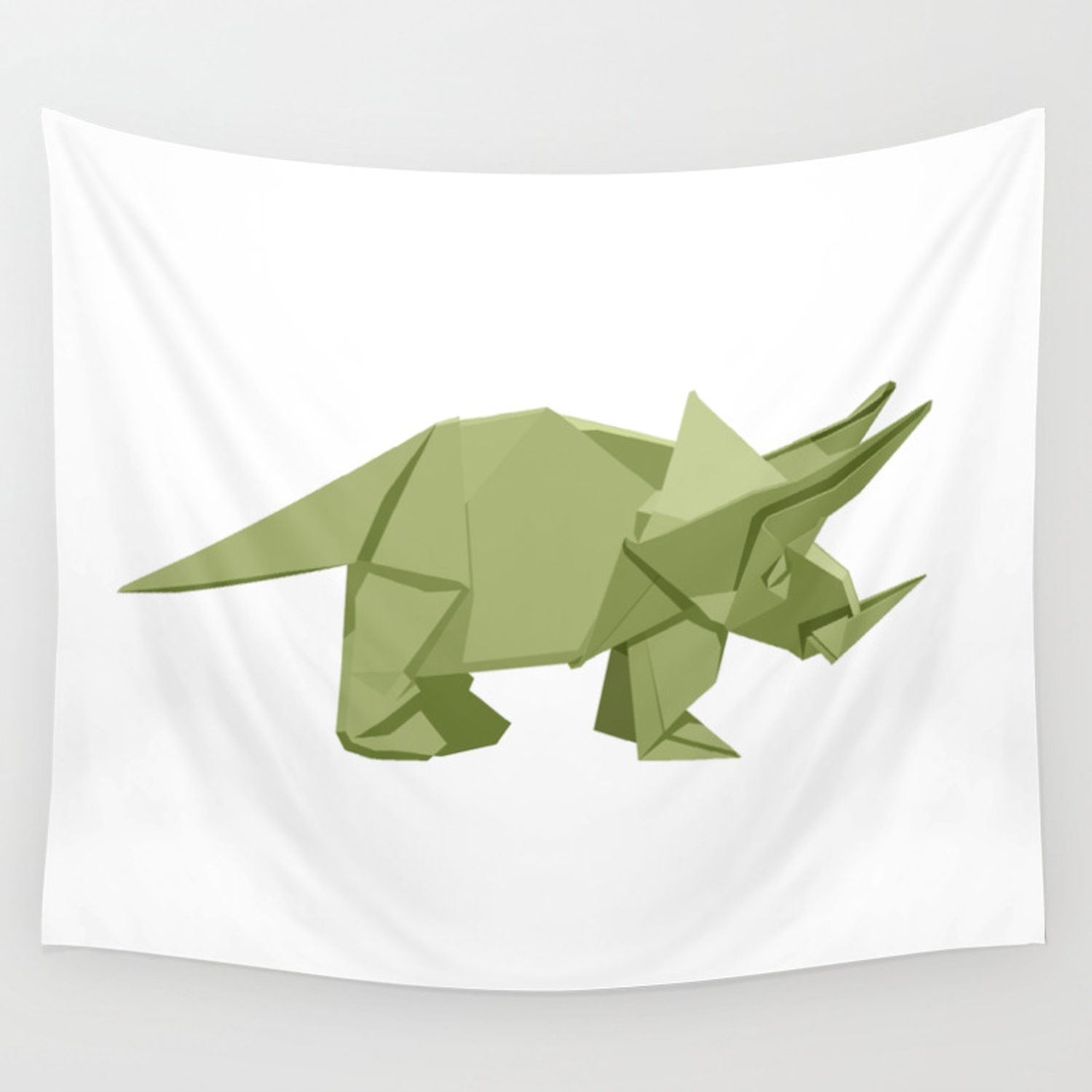 Origami Dinosaur Triceratops Origami Triceratops Wall Tapestry