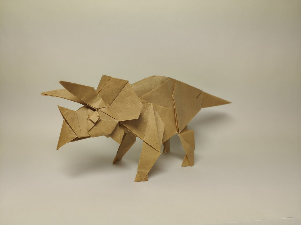 Origami Dinosaur Triceratops The Worlds Newest Photos Of Origami And Triceratops Flickr Hive Mind