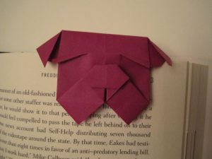 Origami Dog Instructions Bulldog Bookmark Instructions Flotsam And Origami Jetsam