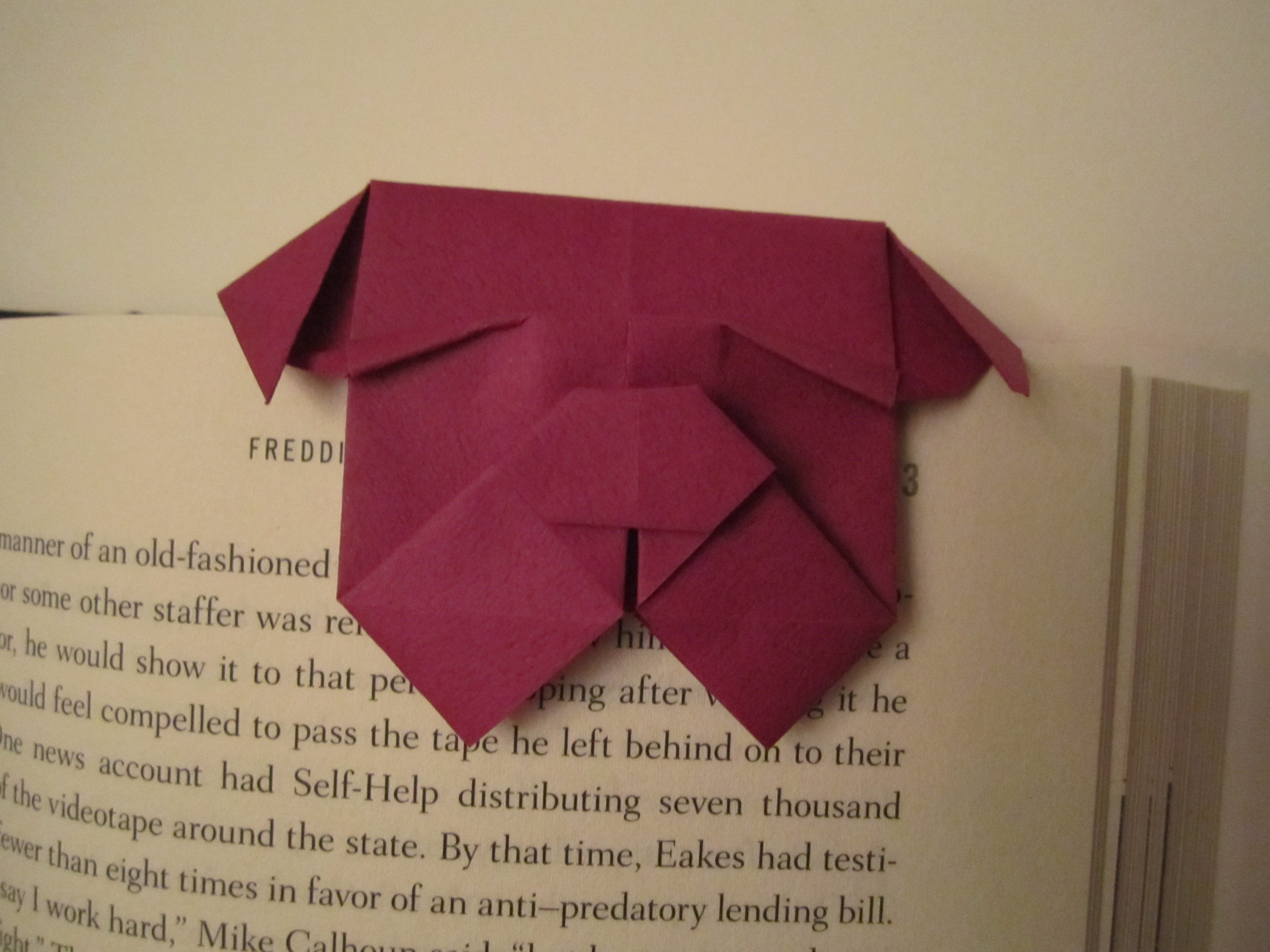 Origami Dog Instructions Bulldog Bookmark Instructions Flotsam And Origami Jetsam