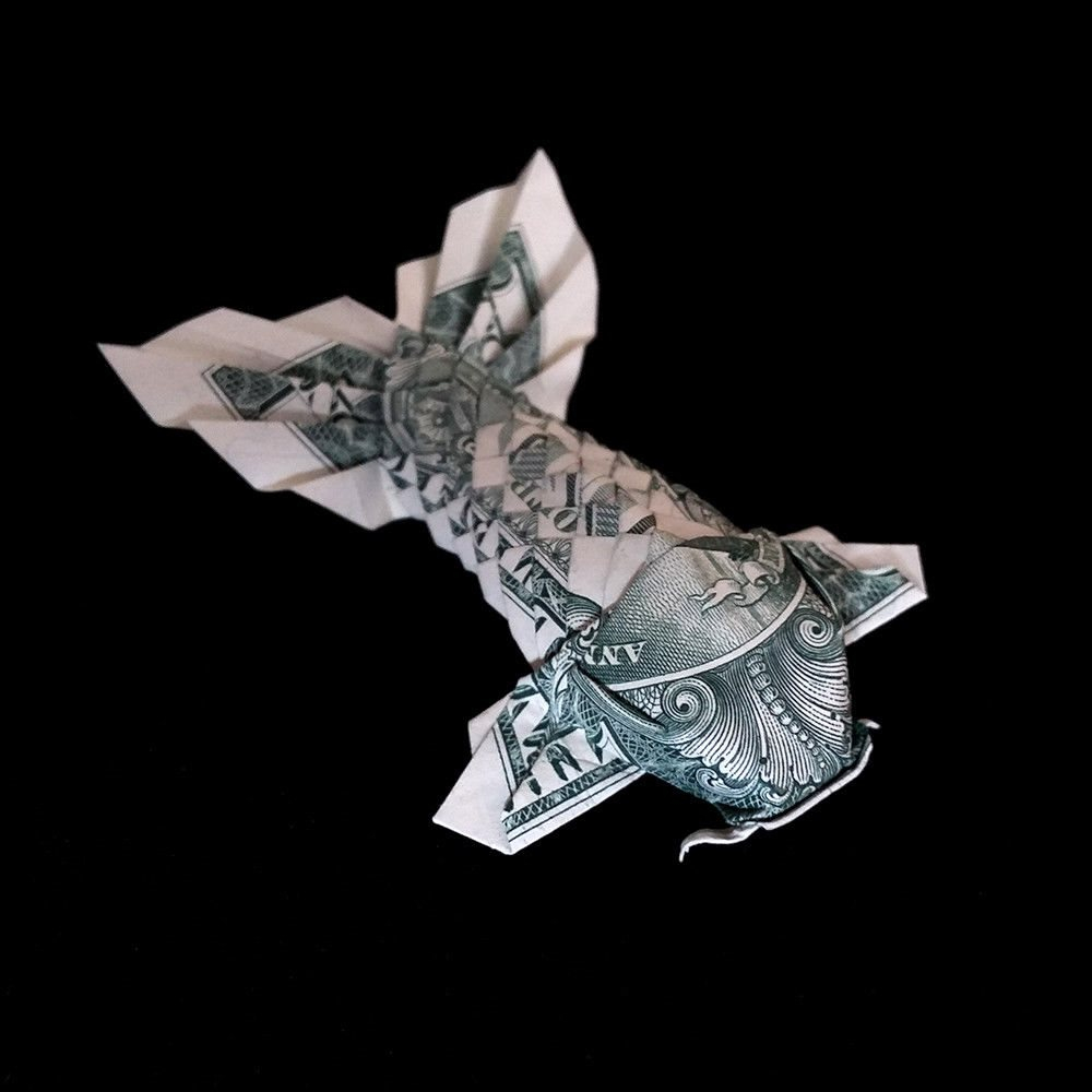 Origami Dollar Bill 1 Origami Dollar Bill Koi Fish Fluffy Tail 3d Money Pisces Sign Lucky Charm