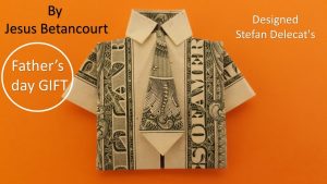 Origami Dollar Bill Shirt With Tie How To Fold A Dollar Bill In To A Shirt And Tie Fathers Day Gift