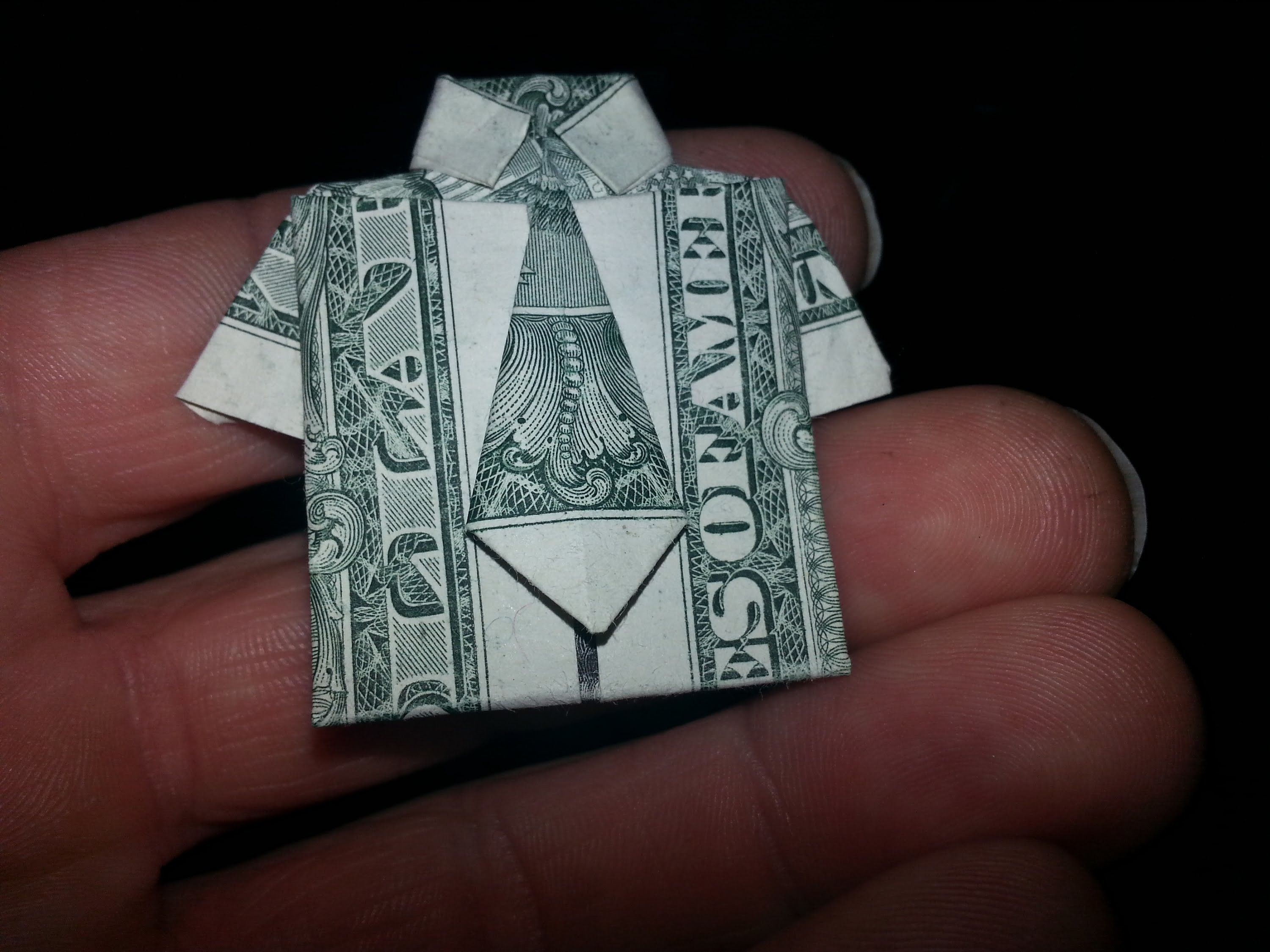 Origami Dollar Bill Shirt With Tie How To Make A Dollar Bill Origami Shirt With Tie Money Transformer