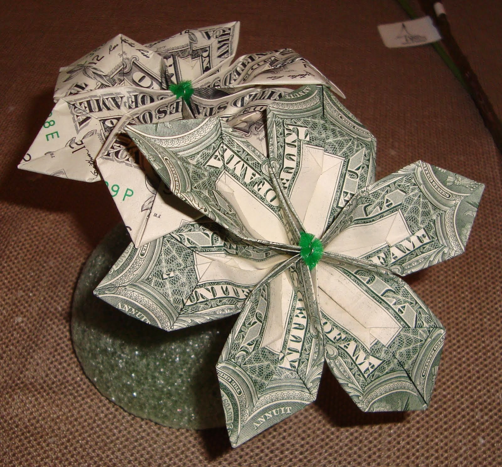 Origami Dollar Flower How To Make A Money Origami Flower Bliss Tree