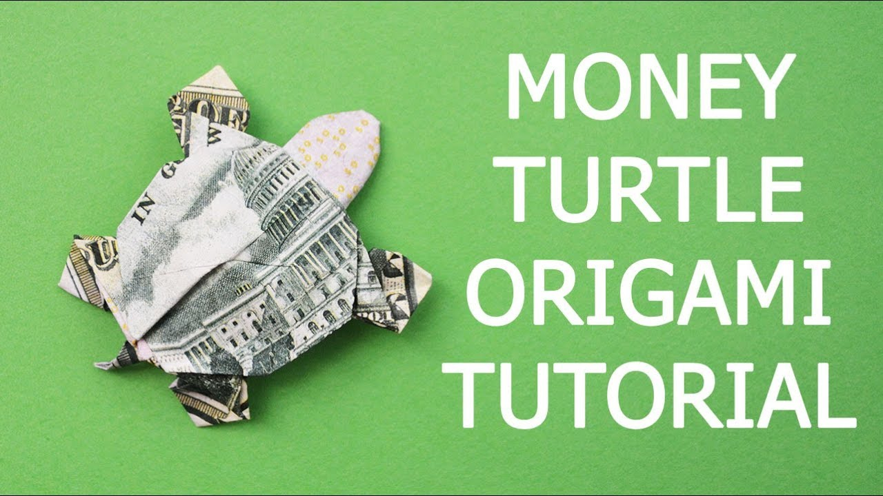 Origami Dollar Turtle Money Turtle Origami Dollar Animal Tutorial Diy Folded No Glue And Tape