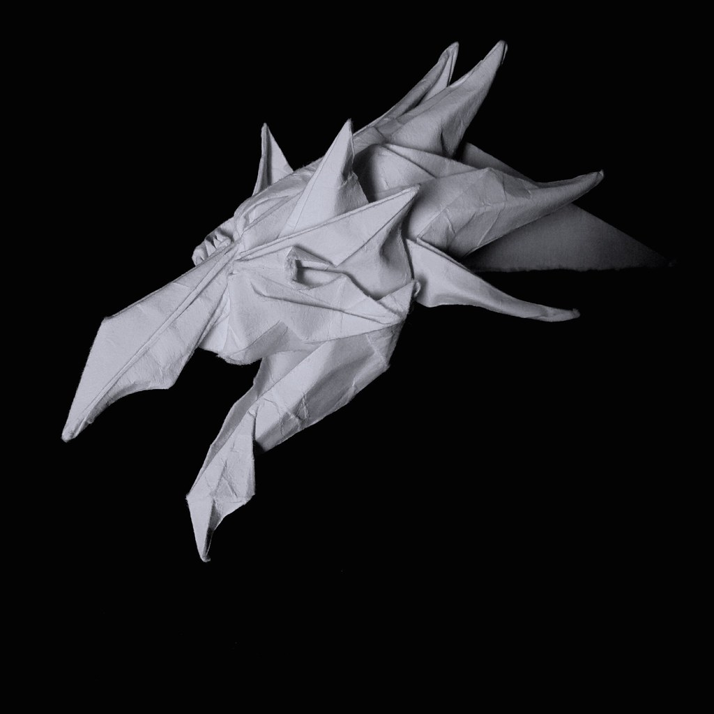 Origami Dragon Head Dragon Head Doodle Working On An Origami Dragon Of My Own Flickr