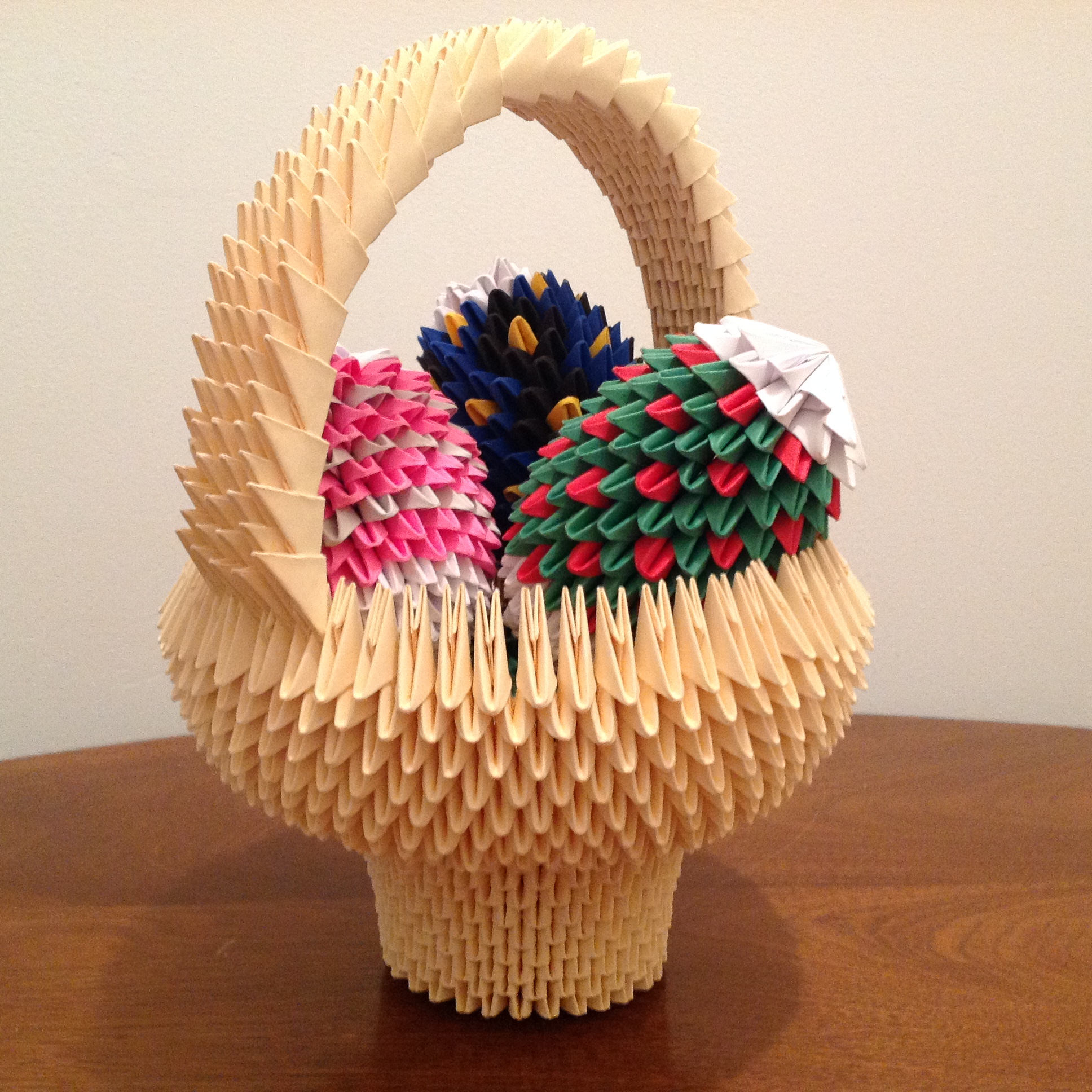 Origami Easter Basket 3d Origami Easter Egg Basket