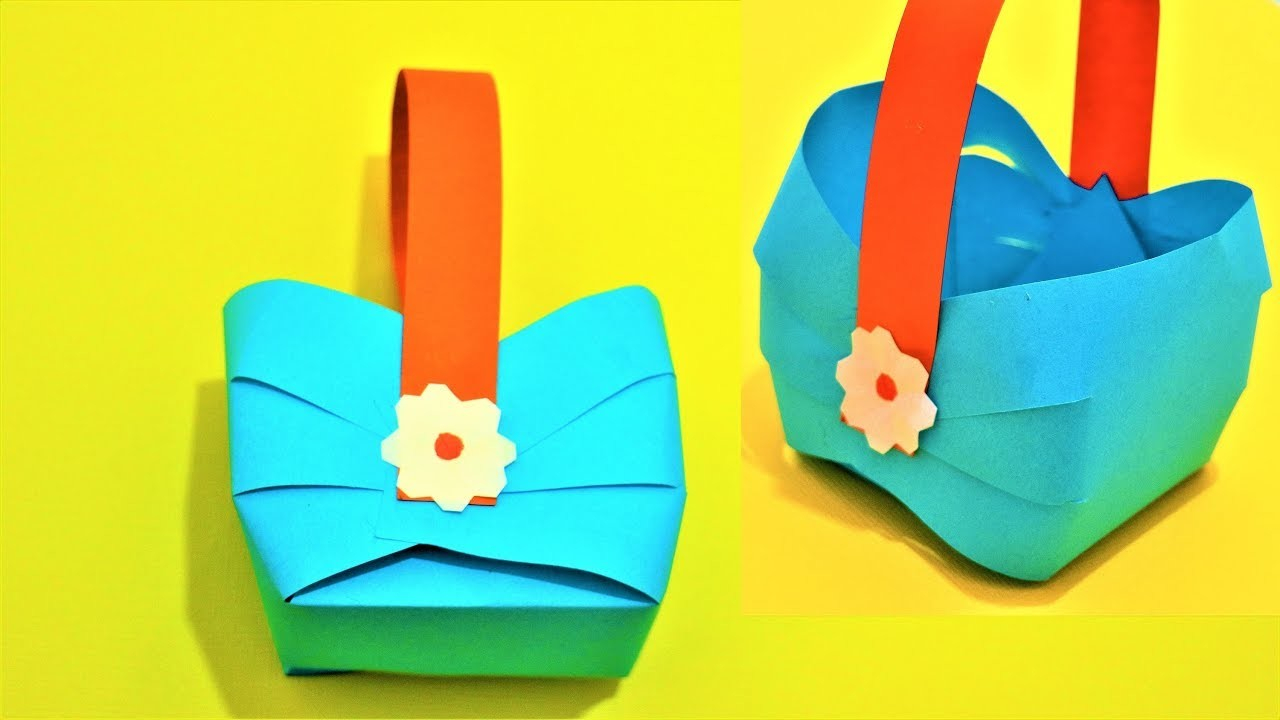 Origami Easter Basket Diy Easter Basket Paper Bag Easy Diy Origami For Kids
