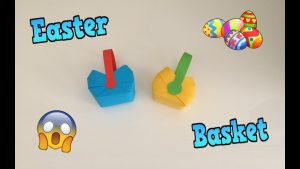 Origami Easter Basket Easy Origami Easter Egg Basket