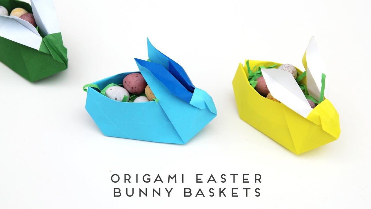 Origami Easter Basket Origami Easter Bunny Basket