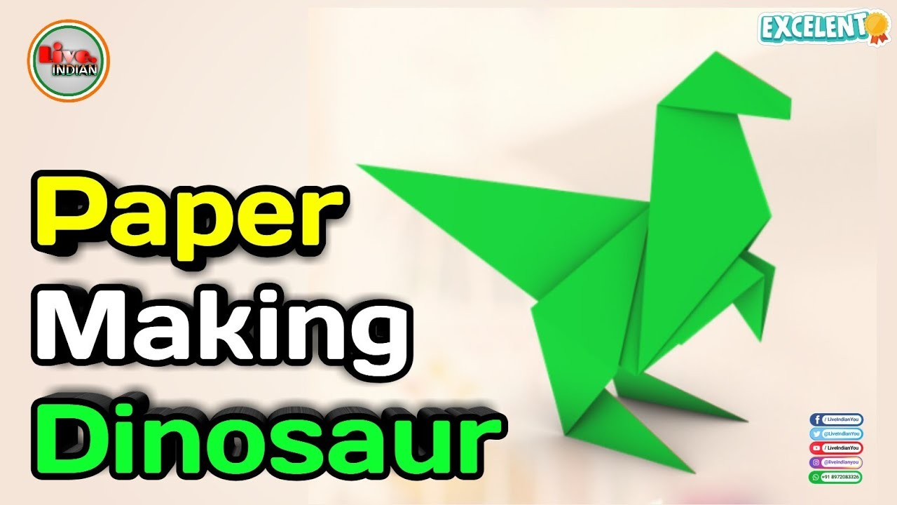 Origami Easy Dinosaur How To Make Paper Dinosaur Easy Origami Dinosaur Dinosaur