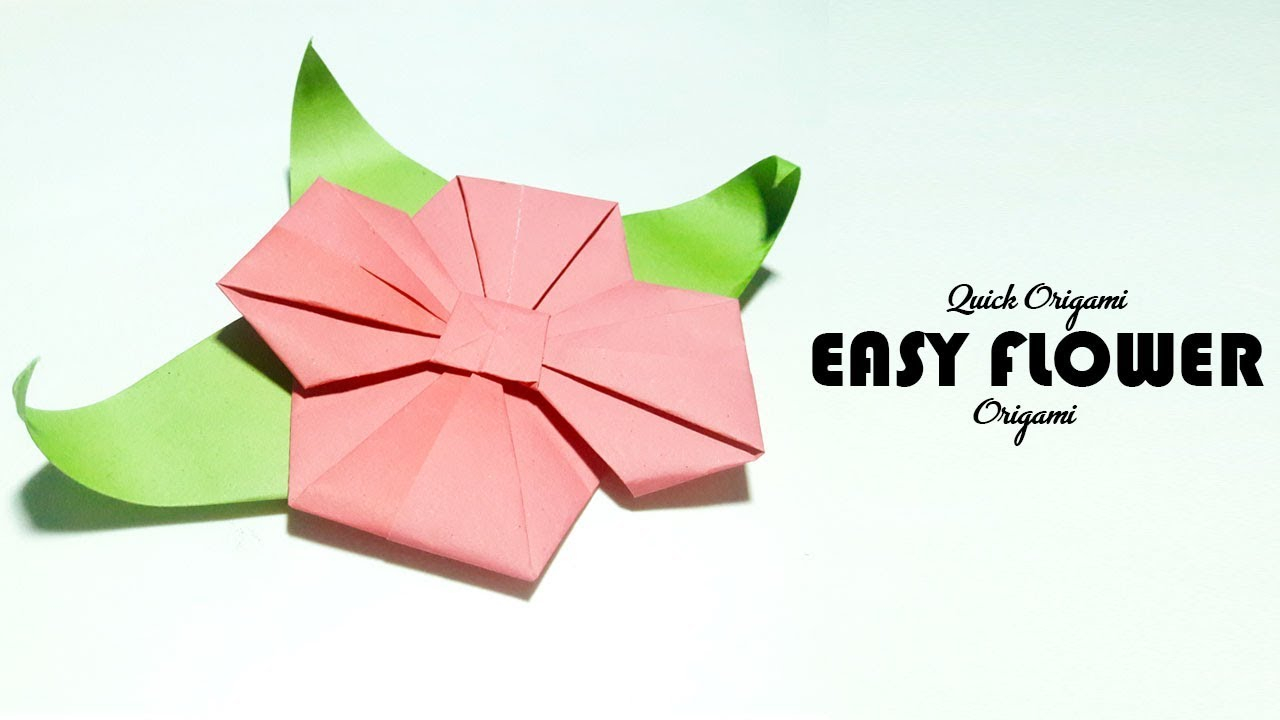 Origami Easy Flower How To Make A Simple Diy Paper Flower For Beginners