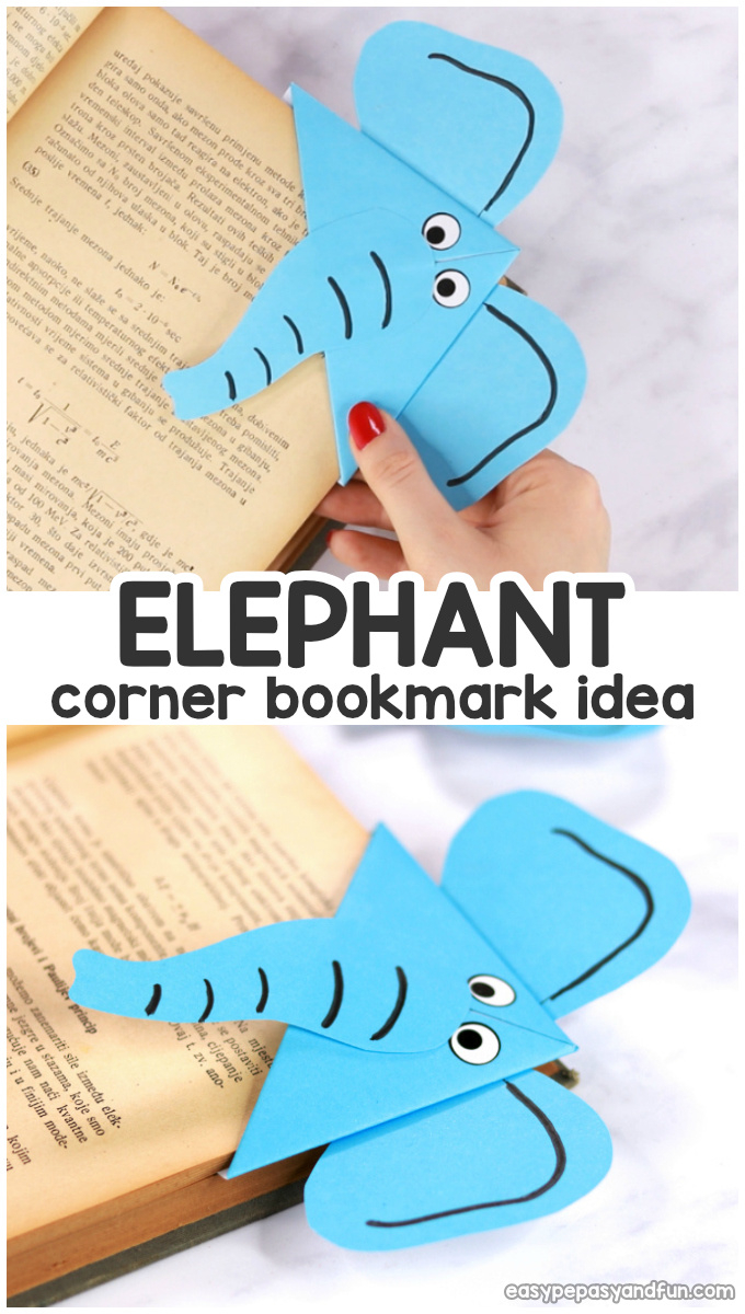 Origami Elephant For Kids Elephant Corner Bookmark Easy Peasy And Fun