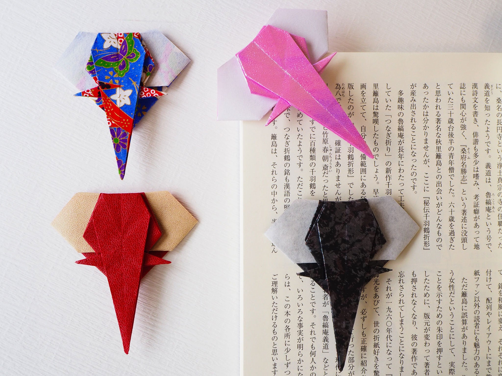 Origami Elephant For Kids Handmade Origami Elephant Bookmark Holo Holographic Yuzen Washi Paper Cheap Homemade Gifts For Her Gifts For Kids Gifts For Him
