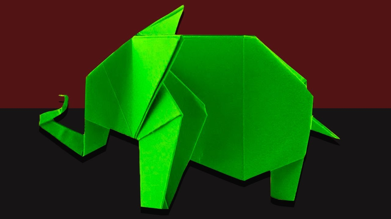 Origami Elephant For Kids Origami Elephant How To Make A Paper Elephant Fun Crafts For Kids Paper Crafts Ideas