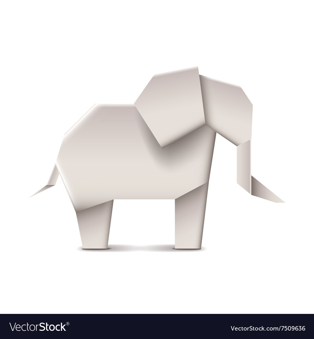 Origami Elephant For Kids Origami Elephant Isolated On White