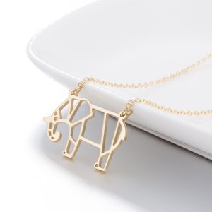 Origami Elephant For Kids Yiustar Origami Elephant Necklace Stianless Steel Necklaces For Women Vintage Long Gold Chain Pendant Necklace Kids Gift Collier